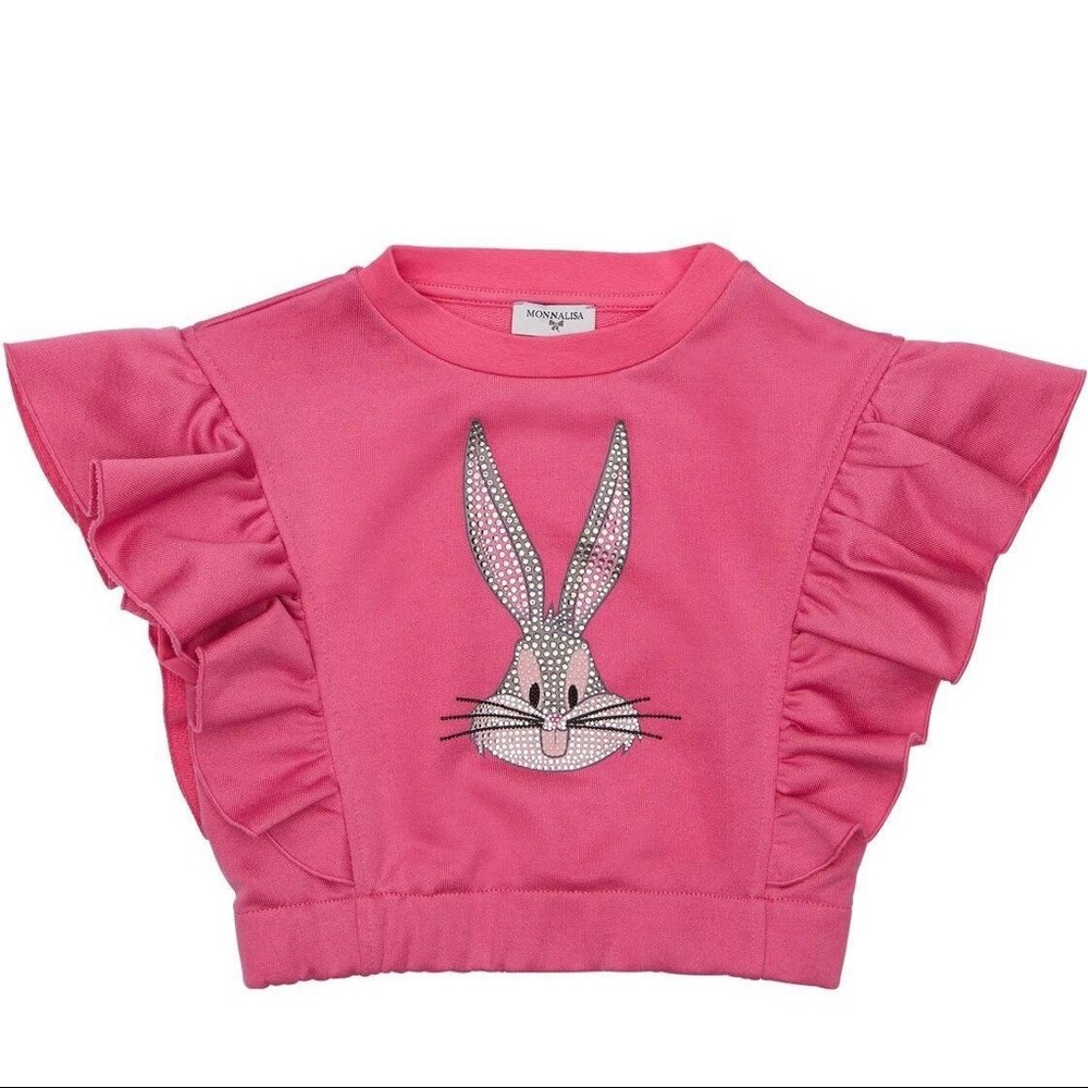 MONNALISA BUGS BUNNY SHORT SLEEVE SWEATSHIRT